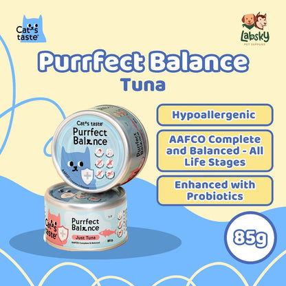 Cat's Taste Hypoallergenic Purrfect Balance Grain-Free Premium Wet Cat Food Postbiotics 85g