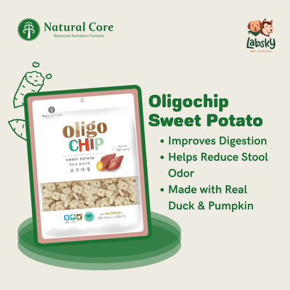 Natural Core Sweet Potato Oligochip Healthy Cookie Crispy Bite Size Probiotic Treat for Dogs