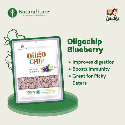 Natural Core Blueberry Oligochip Healthy Cookie Crispy Bite Size Probiotic Treat for Dogs