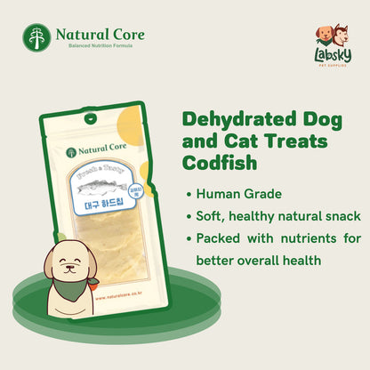 Natural Core Dehydrated Codfish, Duck, Chicken, Scallop Dog and Cat Treats 30g