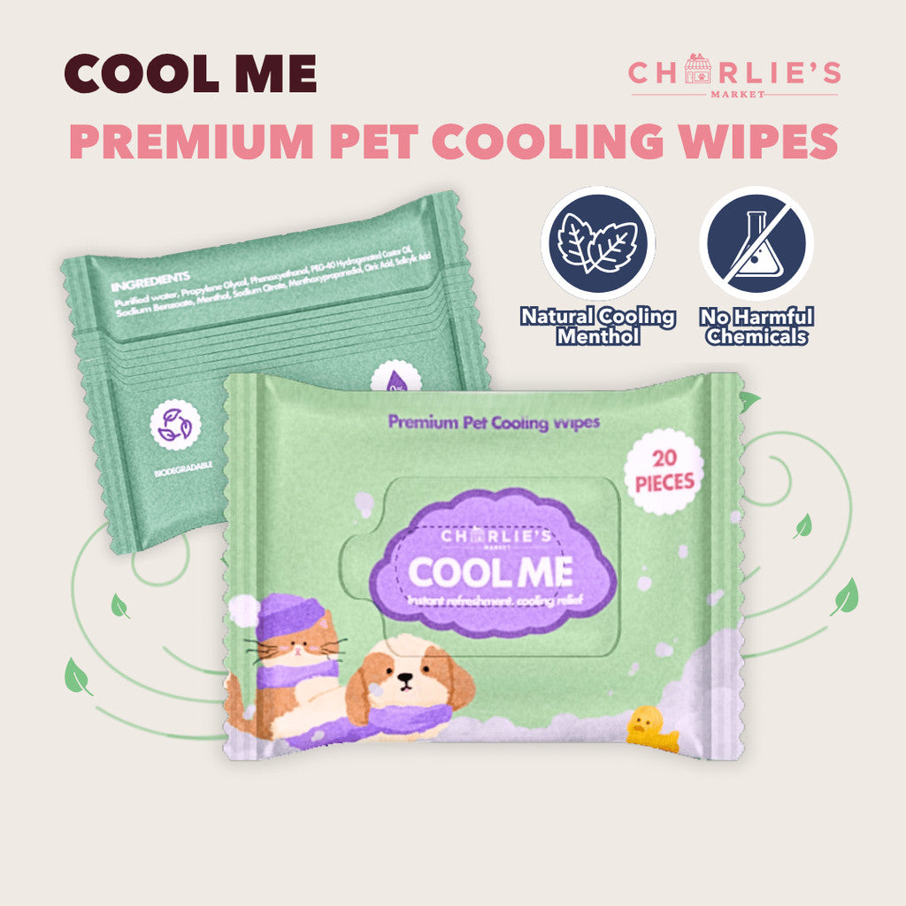 Charlie's Market Cool Me Biodegradable Cooling Wipes for Dogs and Cats