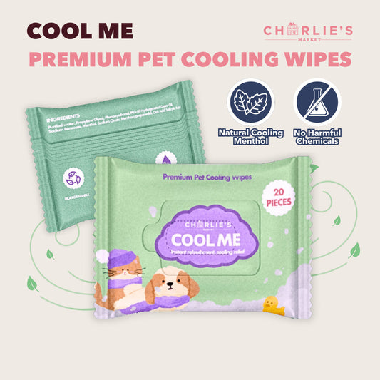 Charlie's Market Cool Me Biodegradable Cooling Wipes for Dogs and Cats