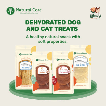 Natural Core Dehydrated Codfish, Duck, Chicken, Scallop Dog and Cat Treats 30g