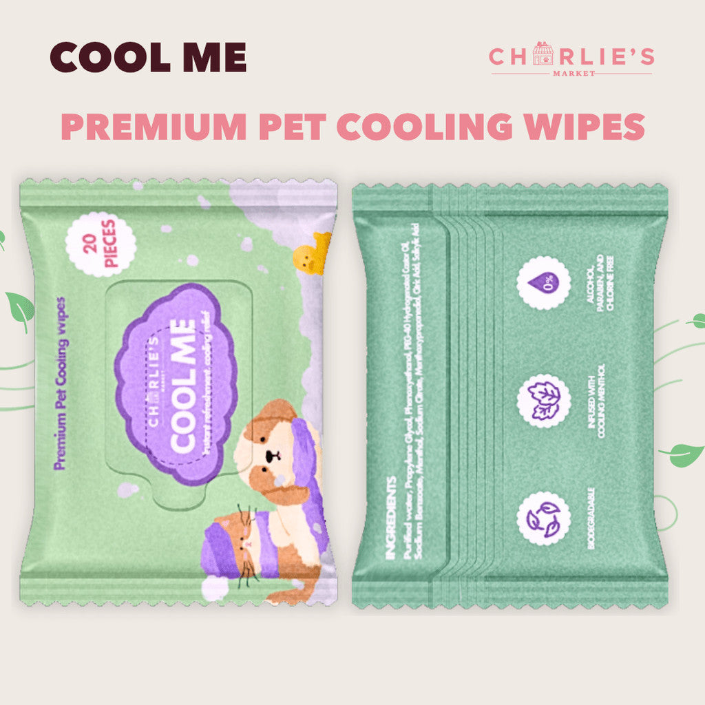 Charlie's Market Cool Me Biodegradable Cooling Wipes for Dogs and Cats