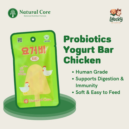 (VALUE BOX) Natural Core 10 pcs Probiotics Yogurt Bar for All Ages Dogs - Chicken Fruit