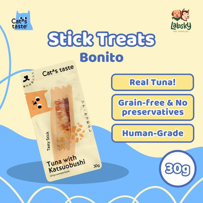 (PER PIECE) Cat's Taste Tasty Stick Cat Treats - Tuna, Scallop, Bonito 30g