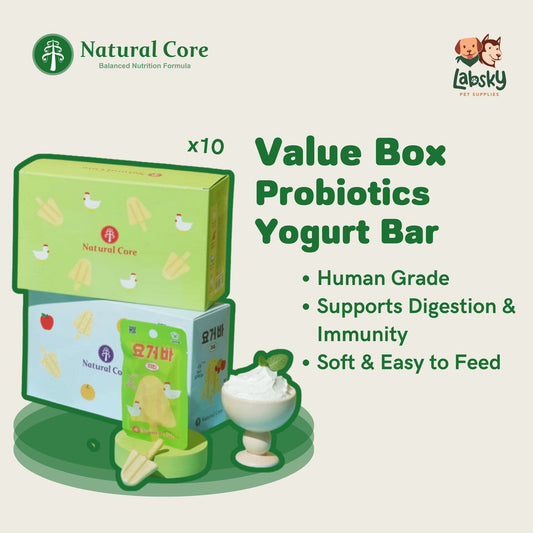 (VALUE BOX) Natural Core 10 pcs Probiotics Yogurt Bar for All Ages Dogs - Chicken Fruit