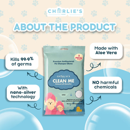 (BUY 2 TAKE 1) Charlie's Market Pet Shampoo Gloves