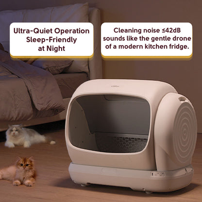 UBPet Smart Self-Cleaning Cat Litter Box C41 with Free Premium Cassava Cat Litter 10L