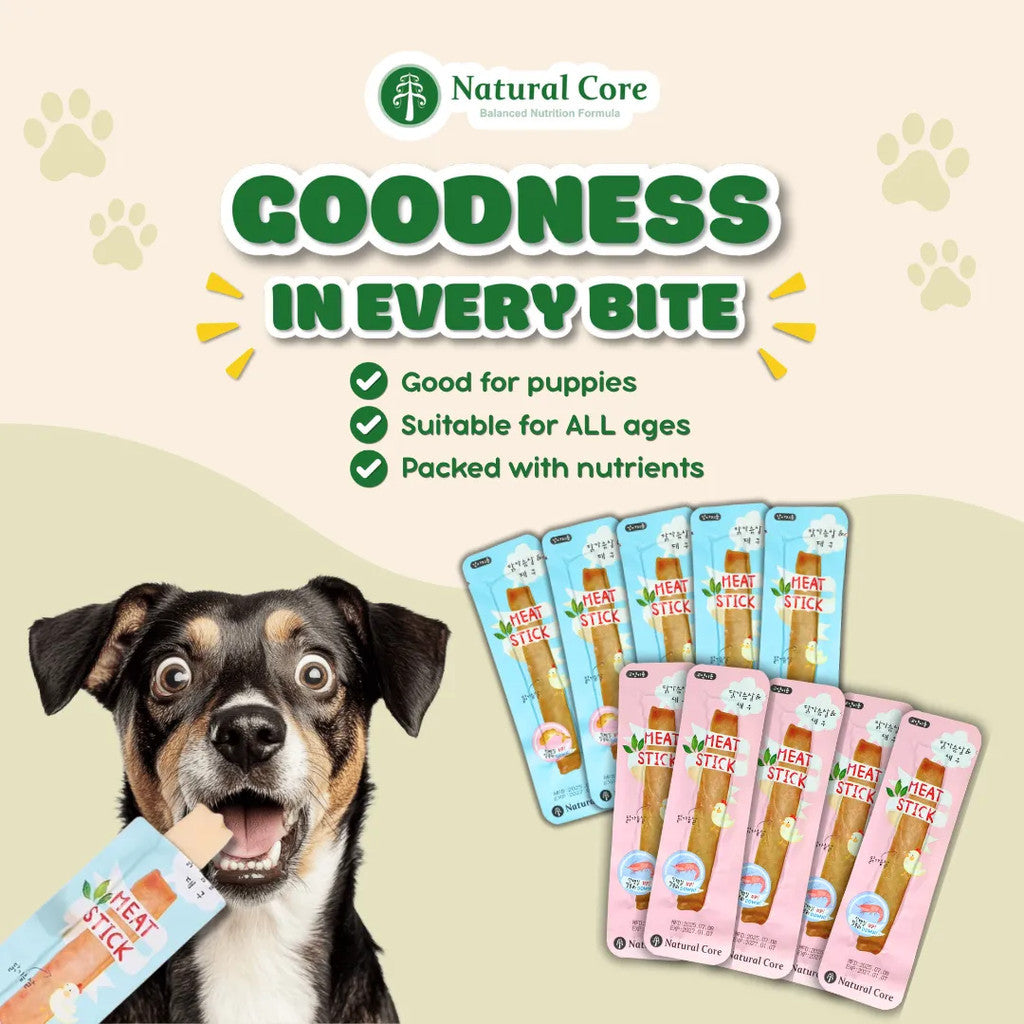(BUNDLE OF 5) Natural Core Meat Sticks Chicken Shrimp Codfish for Dogs and Cats