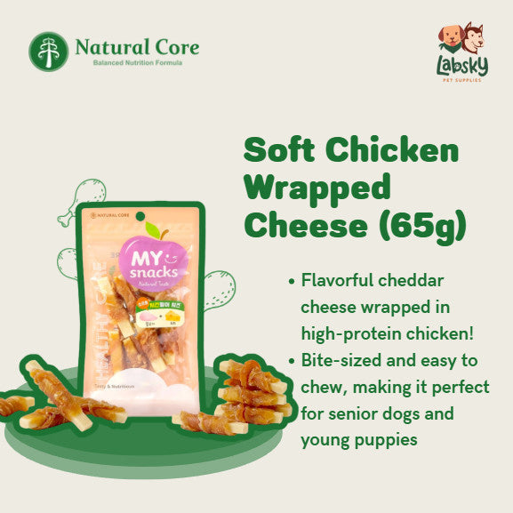 Natural Core My Snack Soft Duck and Chicken Roll Cheese Healthy Dog Treats Made in Korea 65g