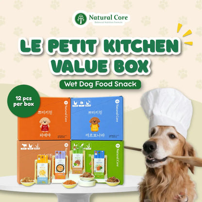 (VALUE BOX) Natural Core 12pcs Petit Kitchen Healthy Carbonara Paella Chicken Beef Veg Dog Treat