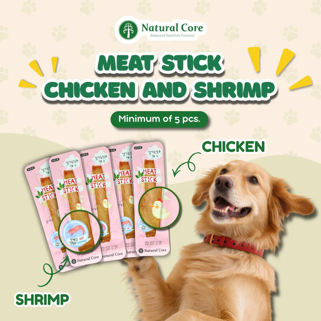 (BUNDLE OF 5) Natural Core Meat Sticks Chicken Shrimp Codfish for Dogs and Cats