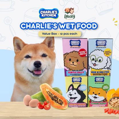 (VALUE BOX) 12pcs Charlie’s Kitchen Gentle Peek A Boo Mighty Munch Strong Buddy